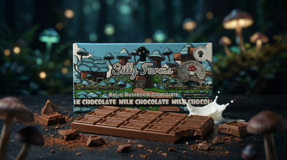 Silly Farms mushroom chocolate bars
