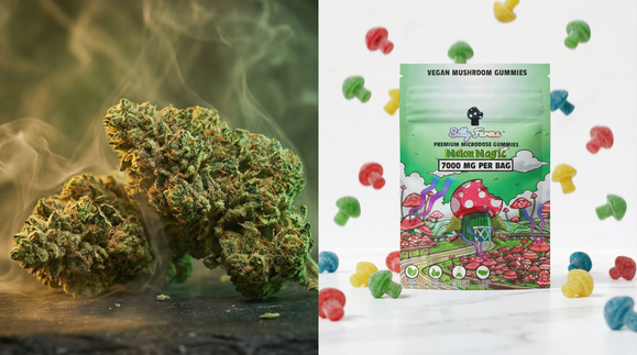 THC gummies vs mushroom gummies