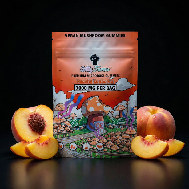 Silly Farms Peachy Euphoria gummy package
