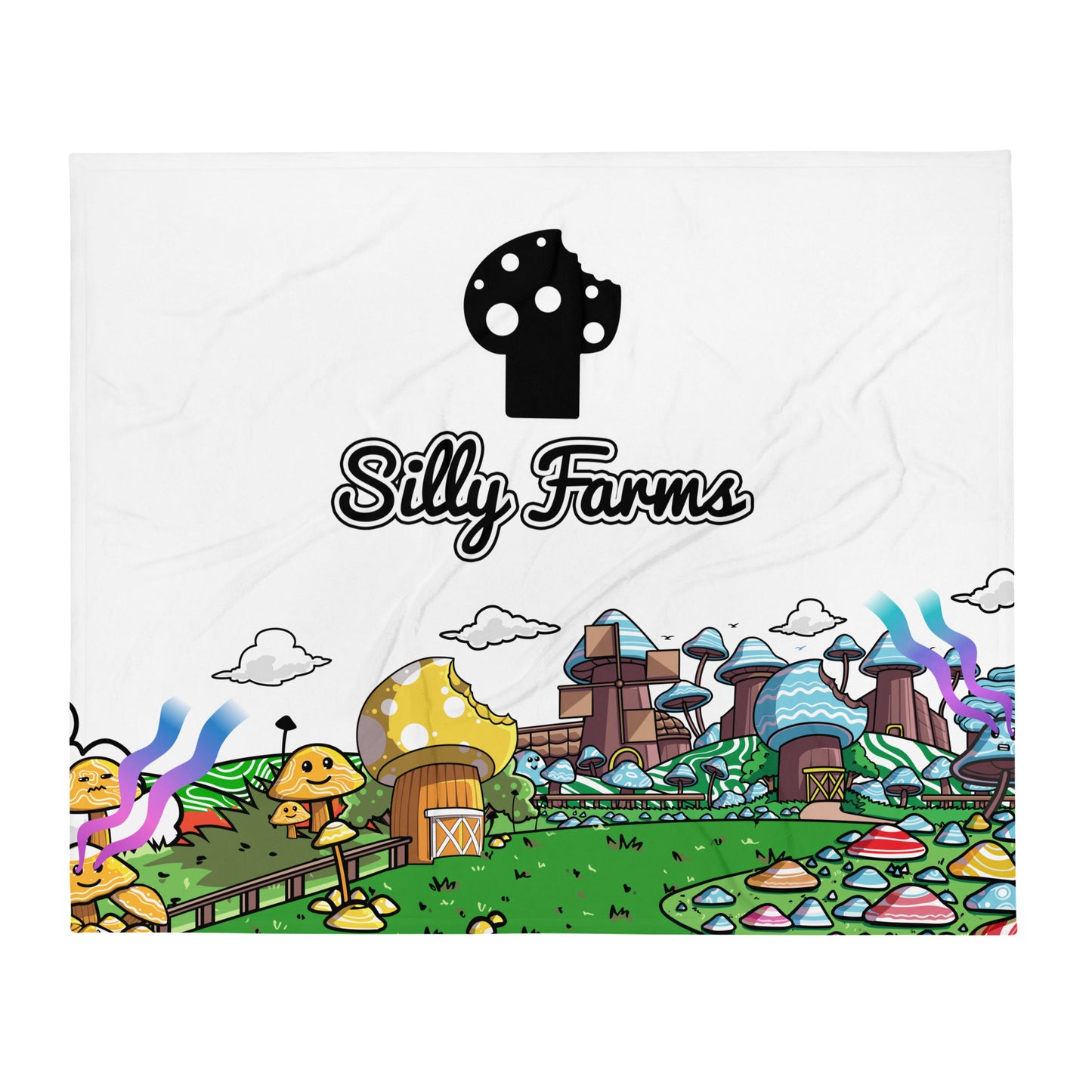 Silly Farms Mushroom Throw Blanket